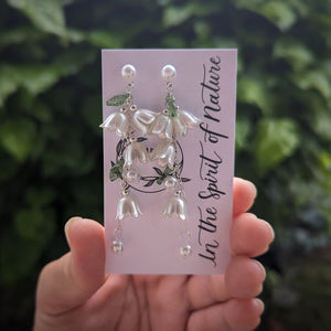 Lily of the valley drop earrings