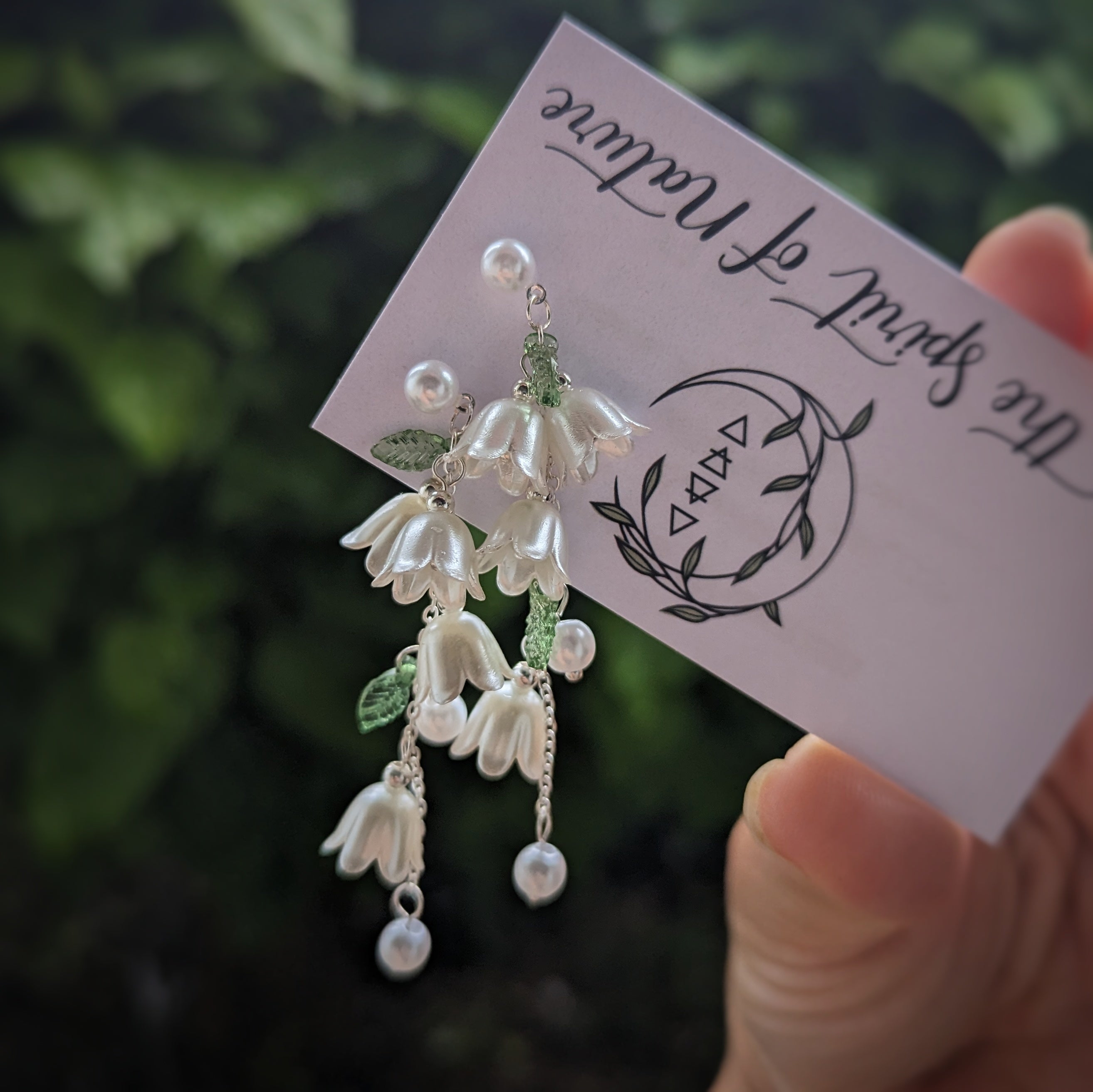 Lily of the valley drop earrings